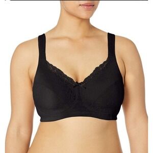 NWOT Playtex 36C 18 Hour Perfect Lift Lace Bra E515 Black 92677